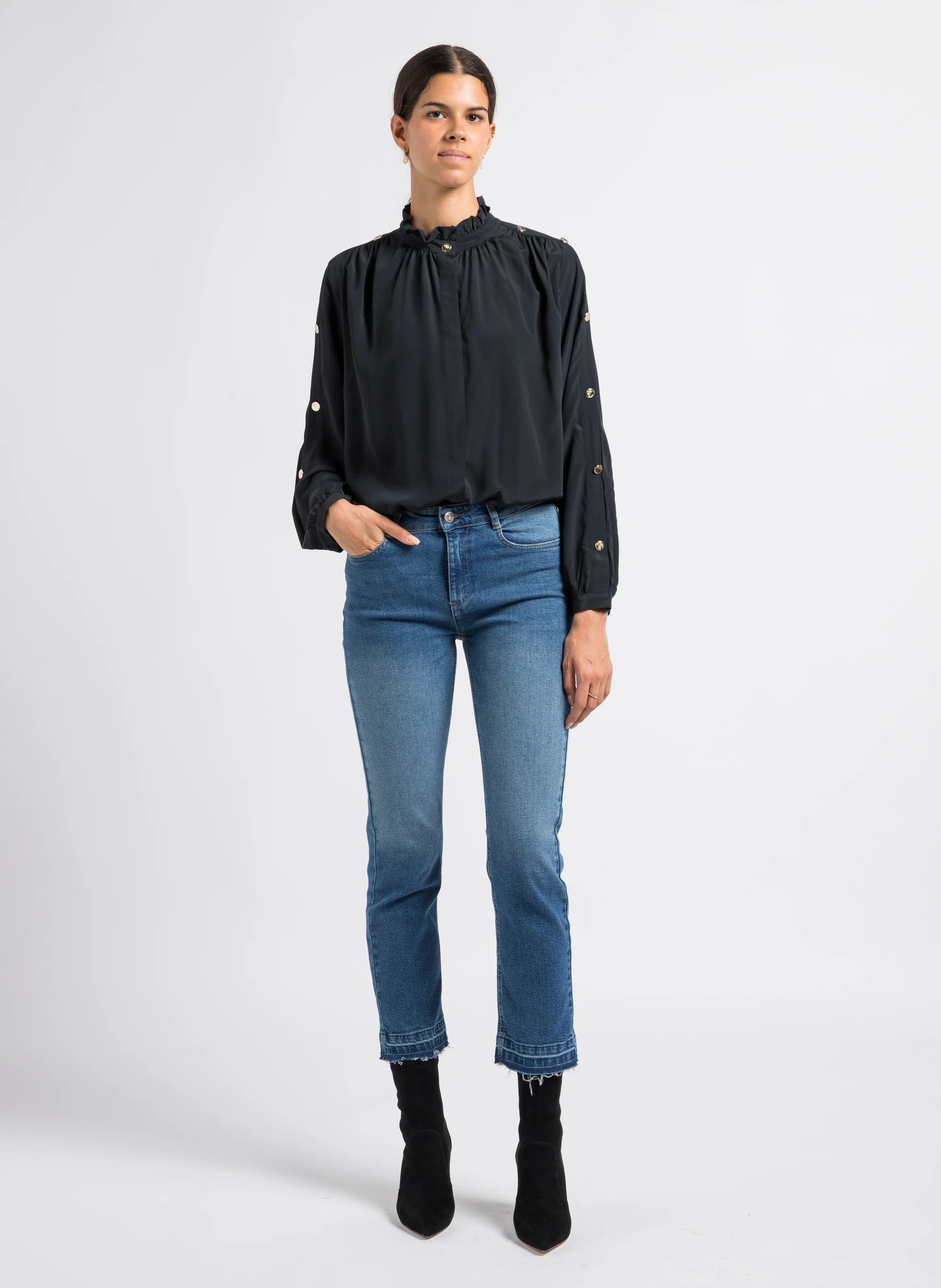 OPHELIA - Bottines en cuir| Noir