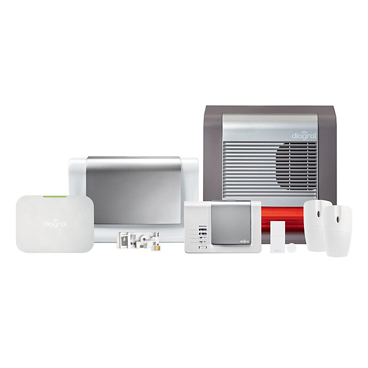 Pack alarme Diagral Précision sirène / GSM DIAG04CSF + Caméra connectée intérieure motorisée DIAG23VCF