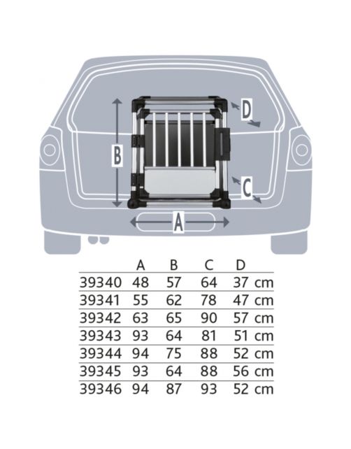 Trixie Vervoersbox Auto Lichtgrijs - Autohondenbench