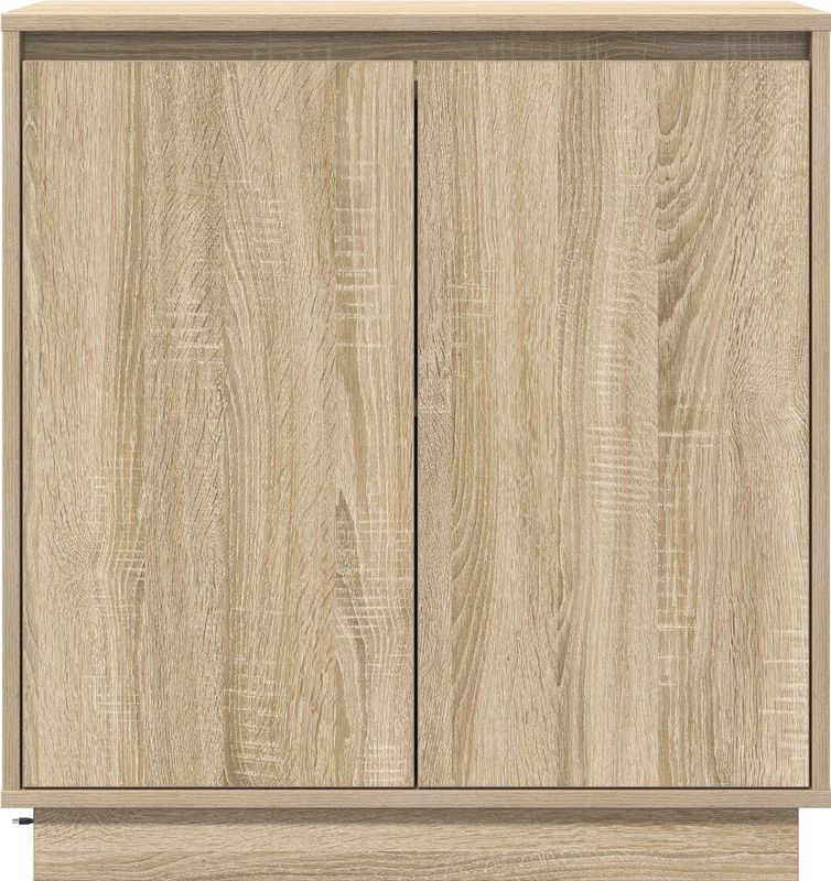vidaXL - Dressoir - Sonoma Eik - Met LED - 71 x 34,5 x 75 cm