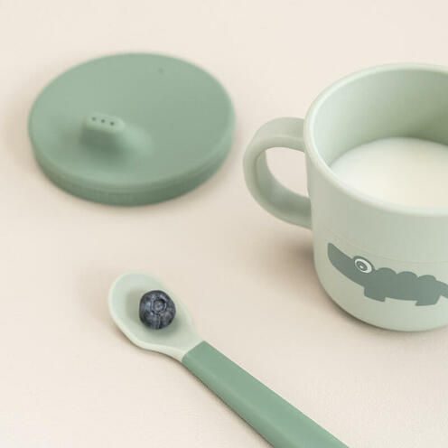 Foodie Tasse d'Apprentissage & Snack Croco Vert - DONE BY DEER