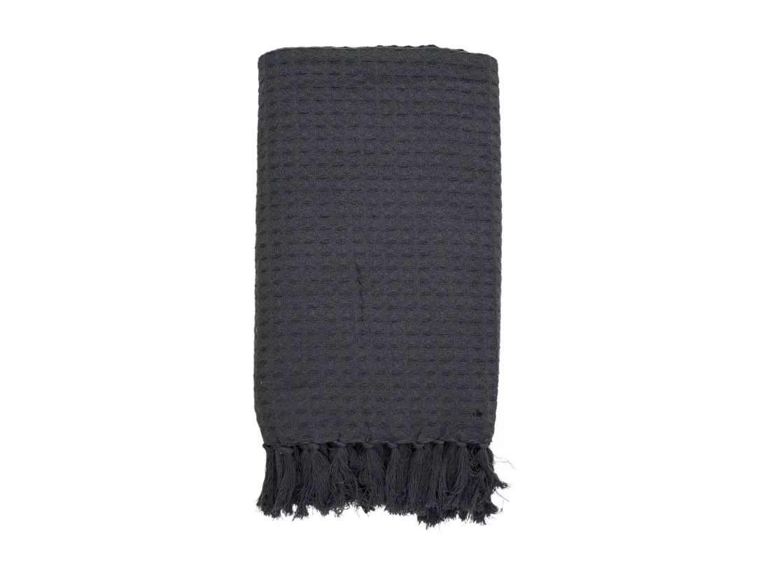 Jeté de canapé 130x160 cm SOFIA Gris Anthracite
