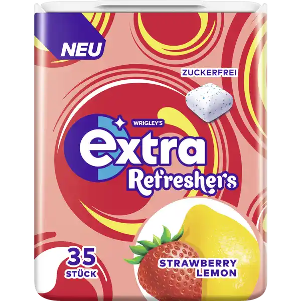 Refreshers Strawberry Lemon, erfrischender Kaugummi