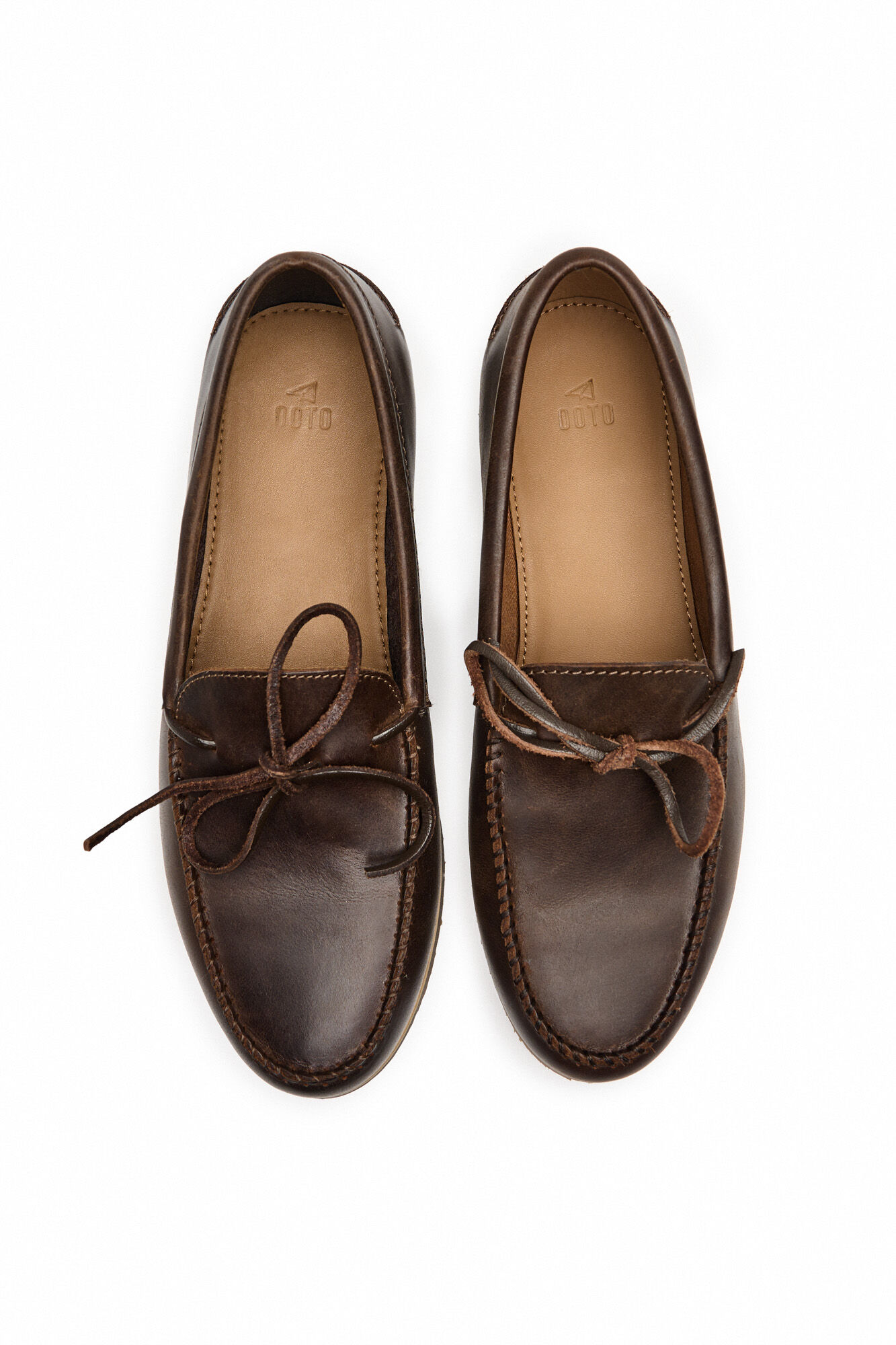 Zapato mocasín sport en ante - Castanho escuro