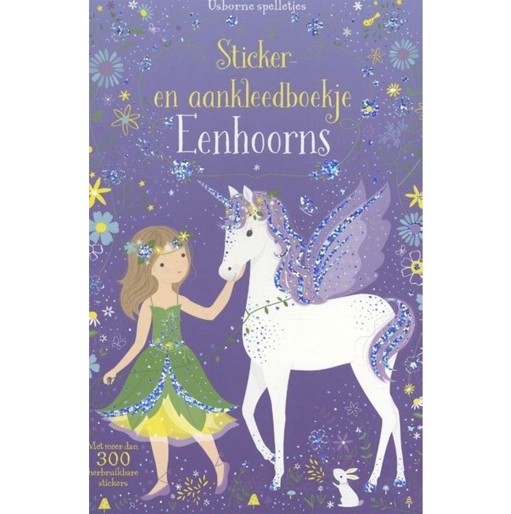 Uitgeverij usborne sticker- en aankleedboekje - eenhoorns