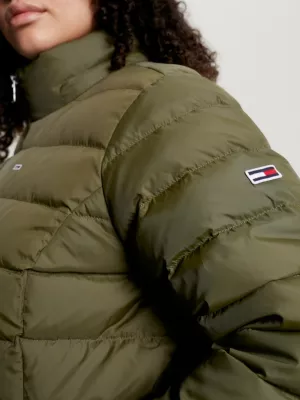 Jaqueta com capuz e acolchoamento em plumas Curve Essential