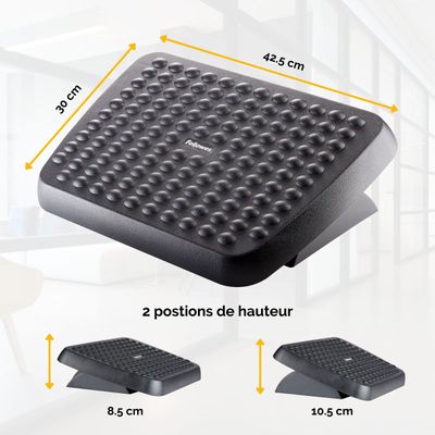Fellowes - Repose-pieds réglable en hauteur - surface massante