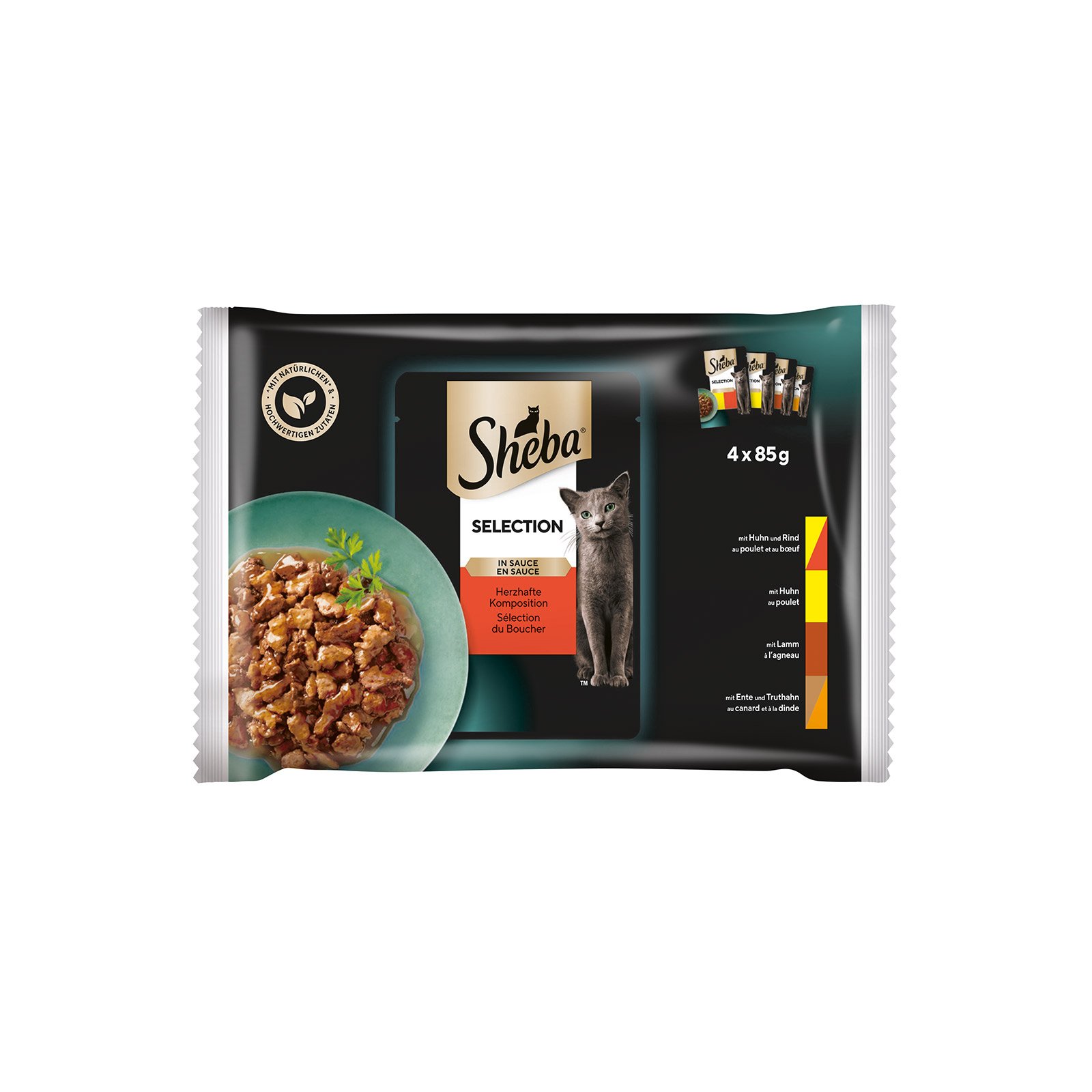 Sheba Selection in Sauce Herzhafte Komposition 4-Pack