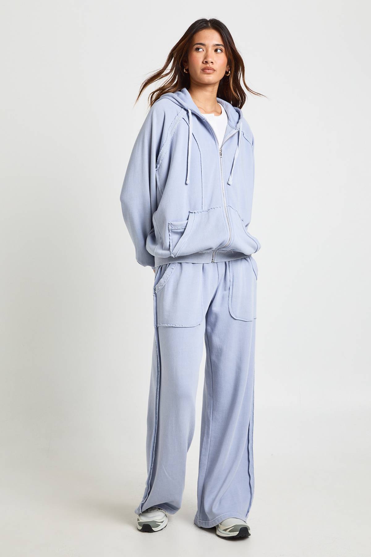 boohoo Sweat À Casynthétiqueche Oversize Délavé Effet Usé Avec Fermeture Éclair Intégrale