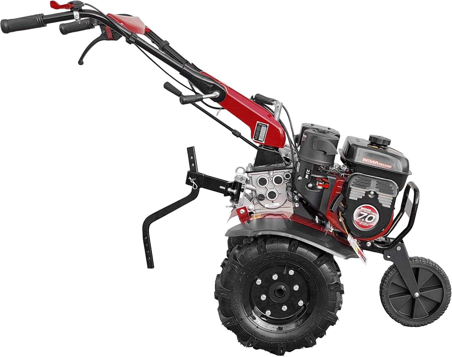 Weima WM500 Deluxe mit Pflug G-2 7 PS 212 CCM Fräsbreite 100 cm Gänge 2 Vorwärts, 1 Rückwärts Benzinmotorhacke Bodenfräse Kultivator Garten Gartenarbeit 2 Jahren Garantie
