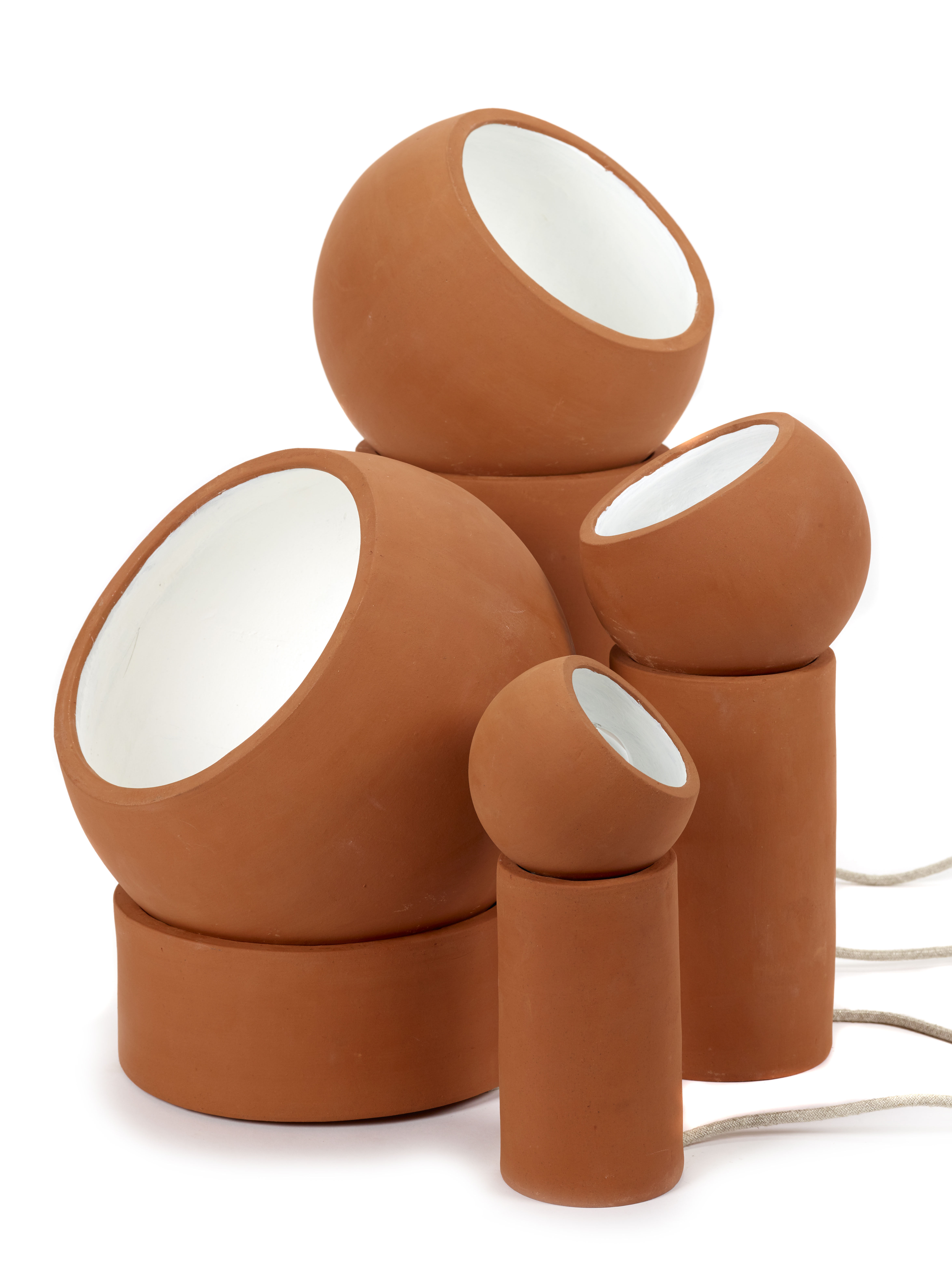 TERRA MEDIUM - Lampe de table céramique | Rouge