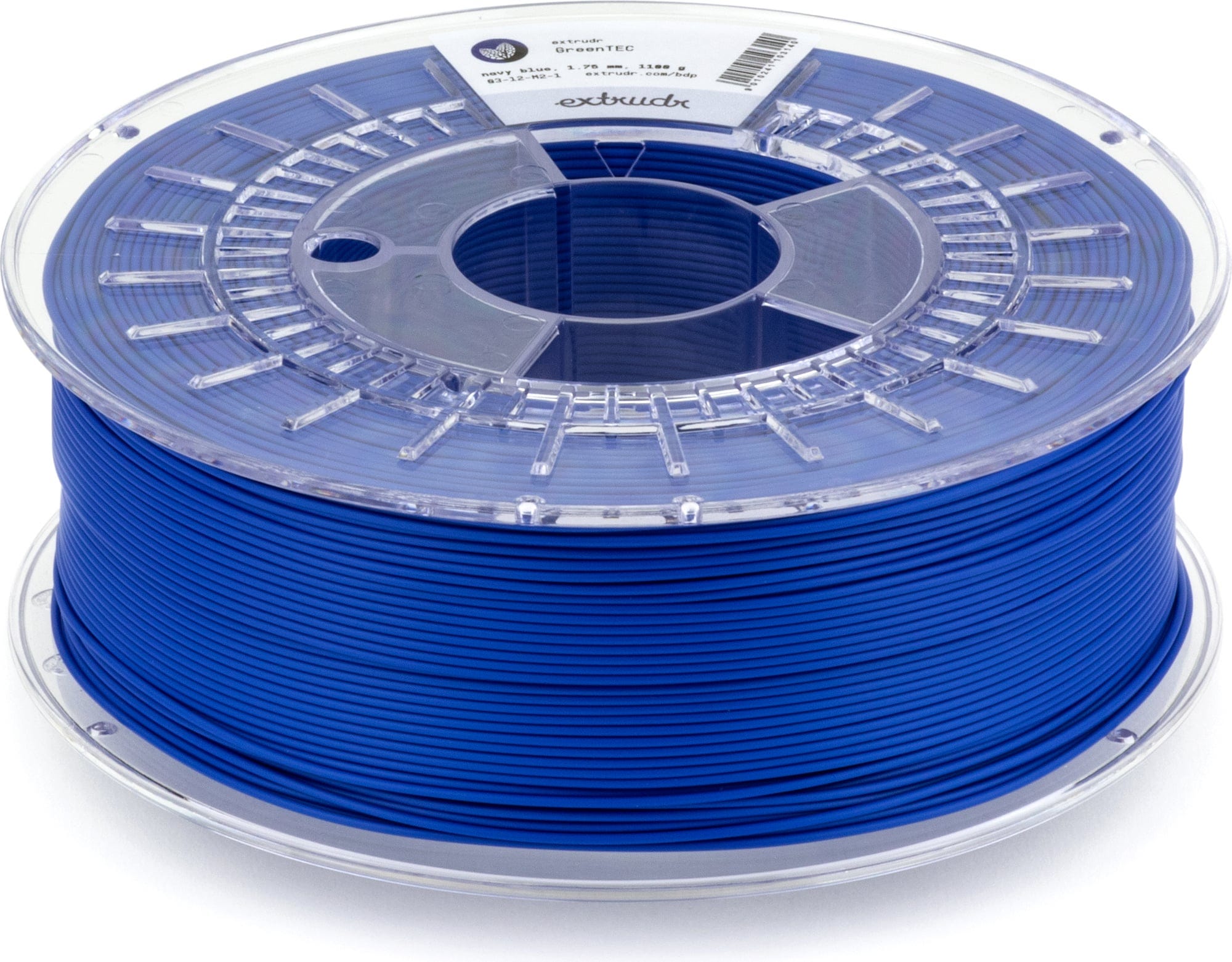 Extrudr  Green-TEC Blau, 1,75 mm / 1100 g    Hochleistungsmaterial mit biologisch-organischer Zusammensetzung