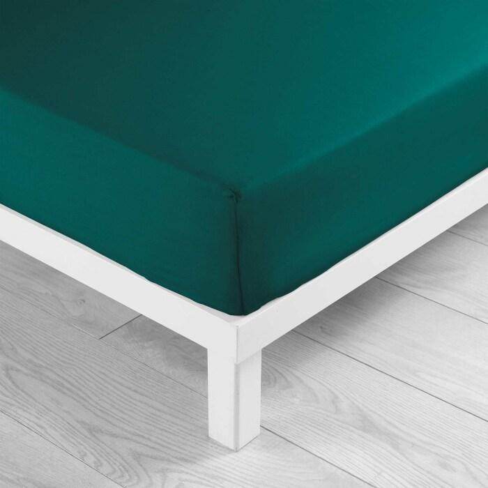 DRAP HOUSSE 180X200CM UNI 57 FILS LINA EMERAUDE