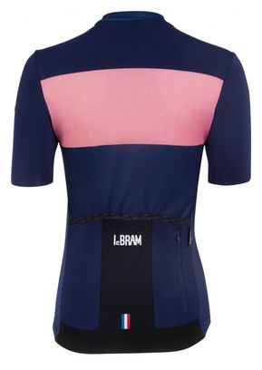 Maillot Manches Courtes Femme LeBram Eze Marine Rose Coupe Ajustée