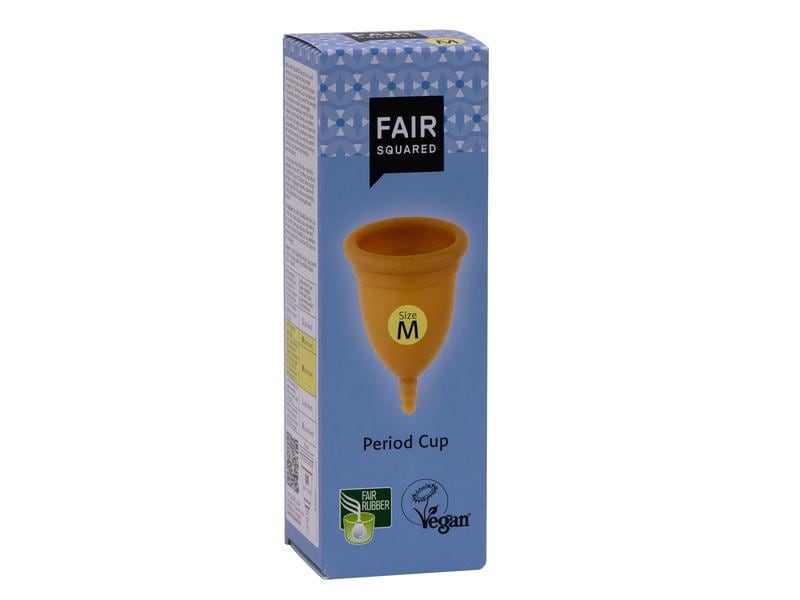 Fair Squared Menstruationstasse Grösse M 1 Stück Plastikfreier Menstruationscup aus fair gehandeltem Naturkautschuk