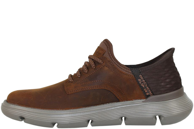 SKECHERS GARZA-GERVIN SLIP-INS I BRUNT OLIERET SKIND