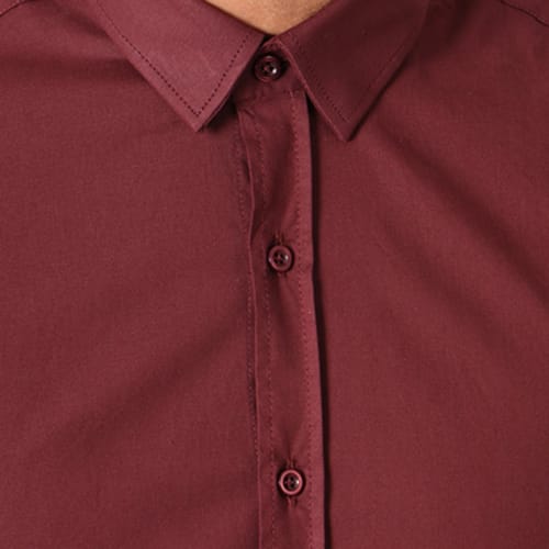 Chemise Manches Longues Slim Fit 401 Bordeaux