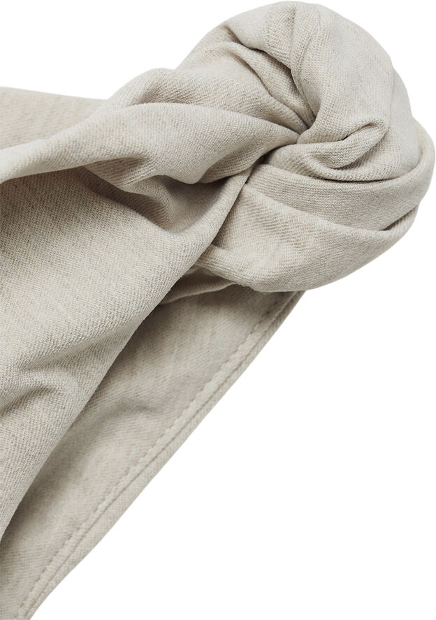 MANGO Asymmetrical draped top Light beige