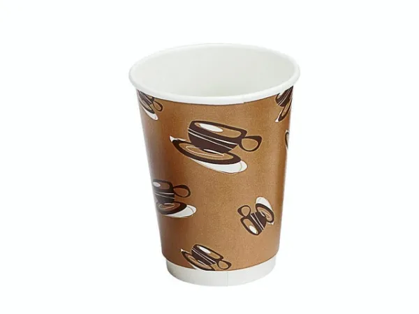 Kaffebæger 12oz 34cl Hot Cup Double Wall pap 500stk/kar