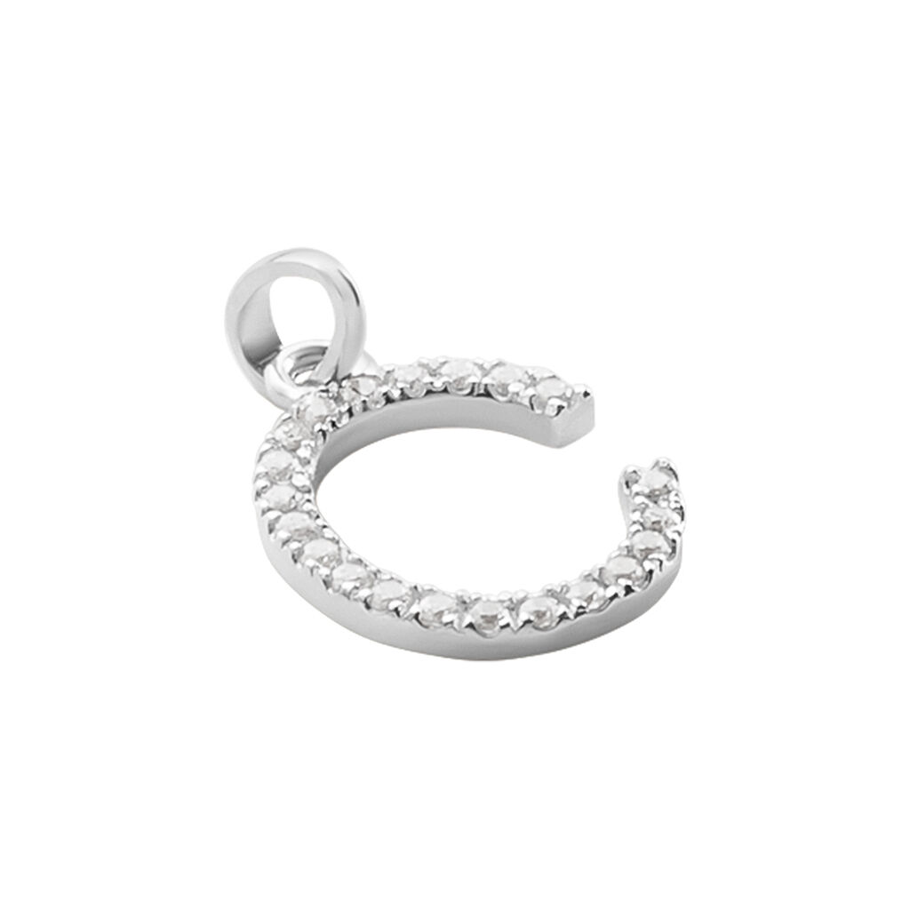 Pendentif Klementine Or Blanc Oxyde De Zirconium