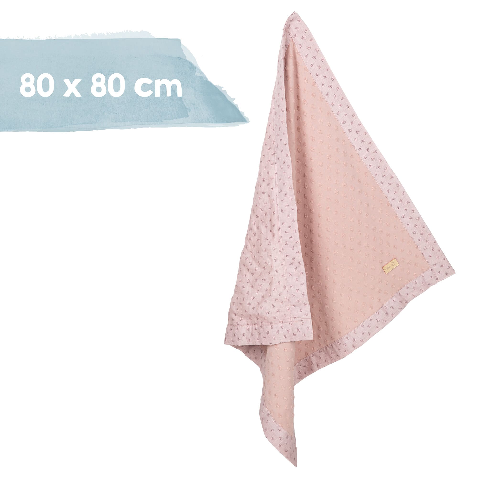 roba Organic Geschenkset 'Lil Planet' rosa/mauve, Bio-Bettschlange, -Decke & -Schmusetuch