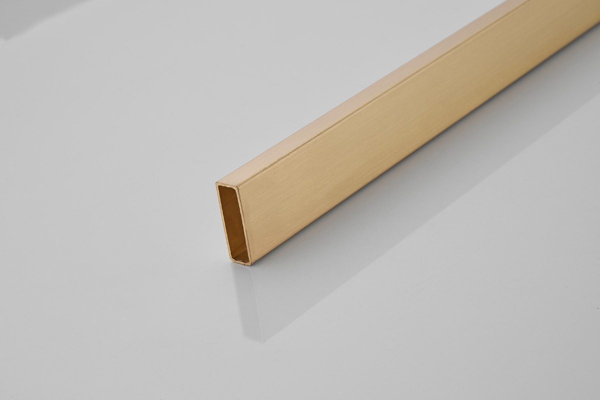 Saniclear Brass stabilisatiestang 120cm geborsteld messing - mat goud inkortbaar