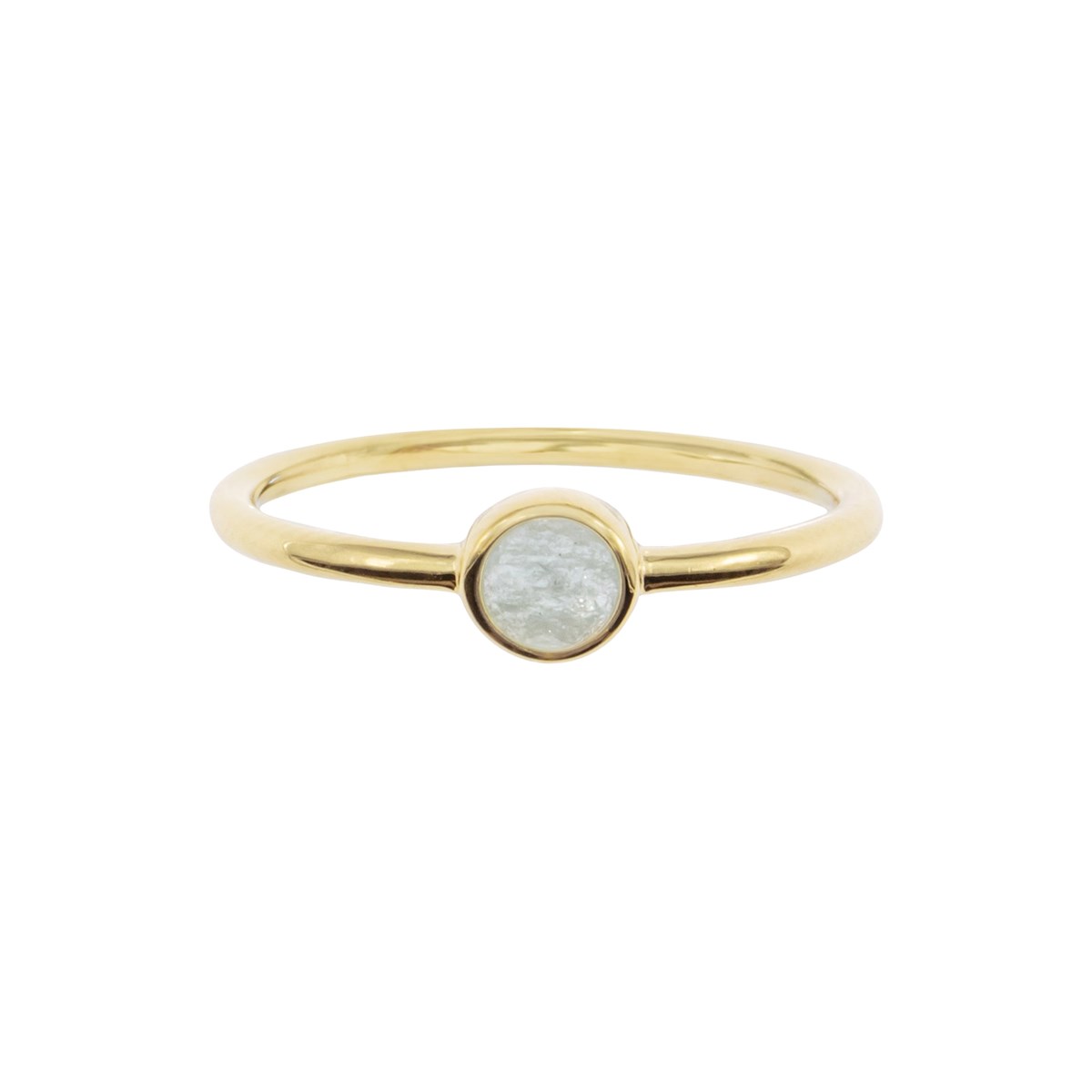Bague Gemia en pierre Aigue-marine plaqué or