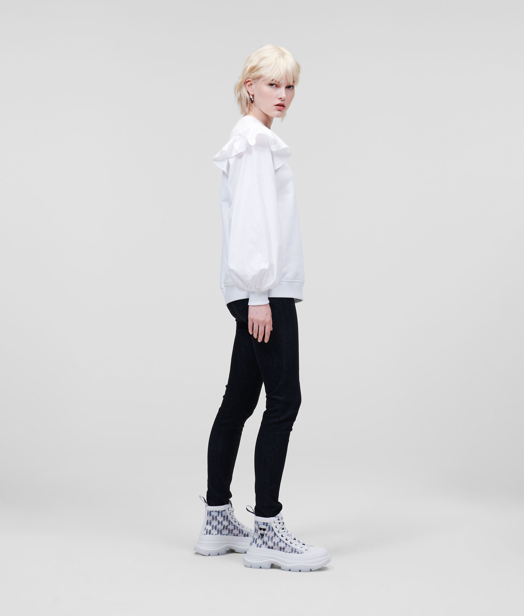 SWEAT-SHIRT EN TISSU MÉLANGÉ