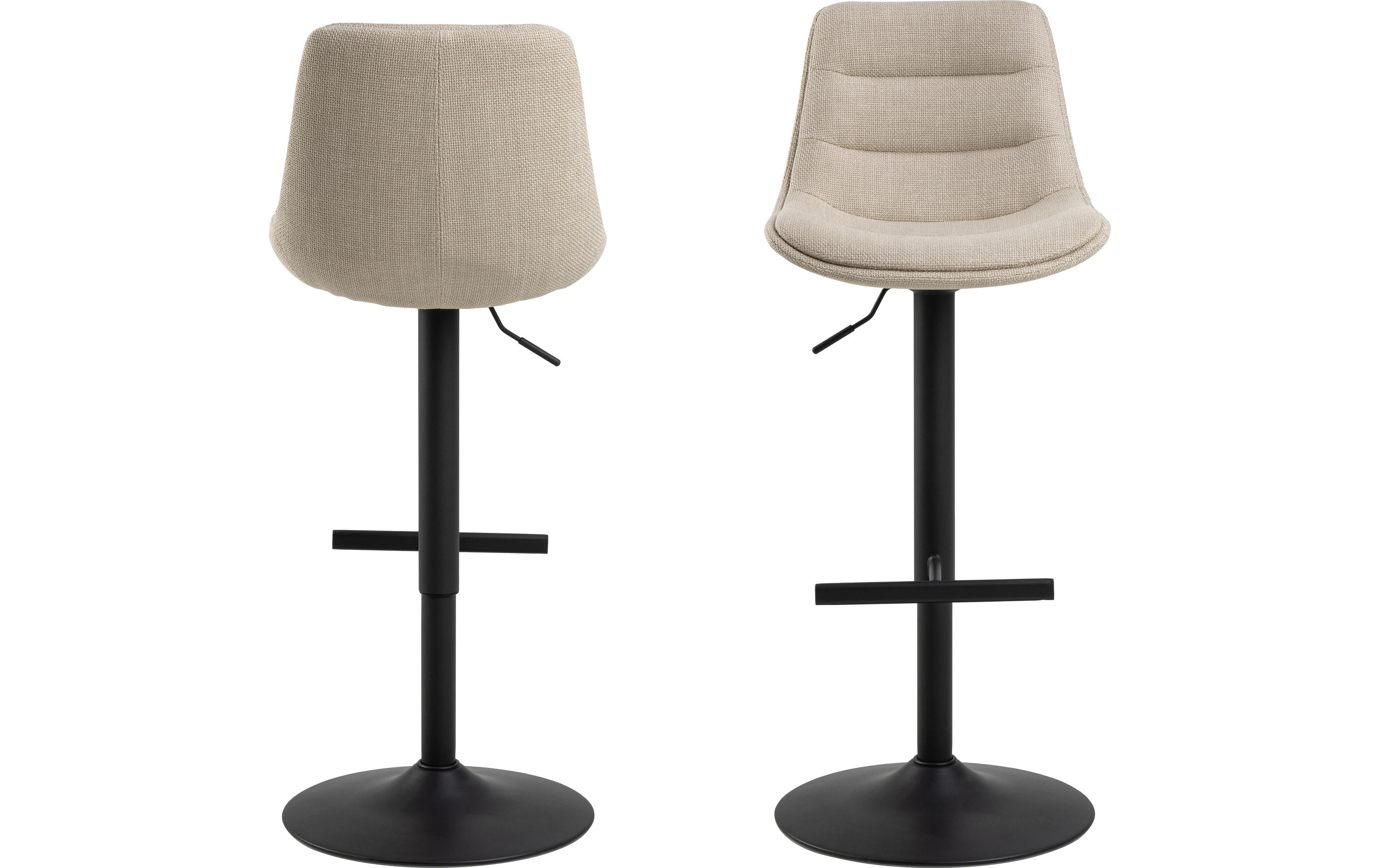 Barhocker Adisa 2 Stück, 47 x 95 cm, Beige<br>Höhenverstellbare Barstühle für entspannte Momente zu Hause