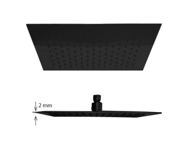 Best-Design RVS Nero Brause 200 regendouche vierkant mat zwart