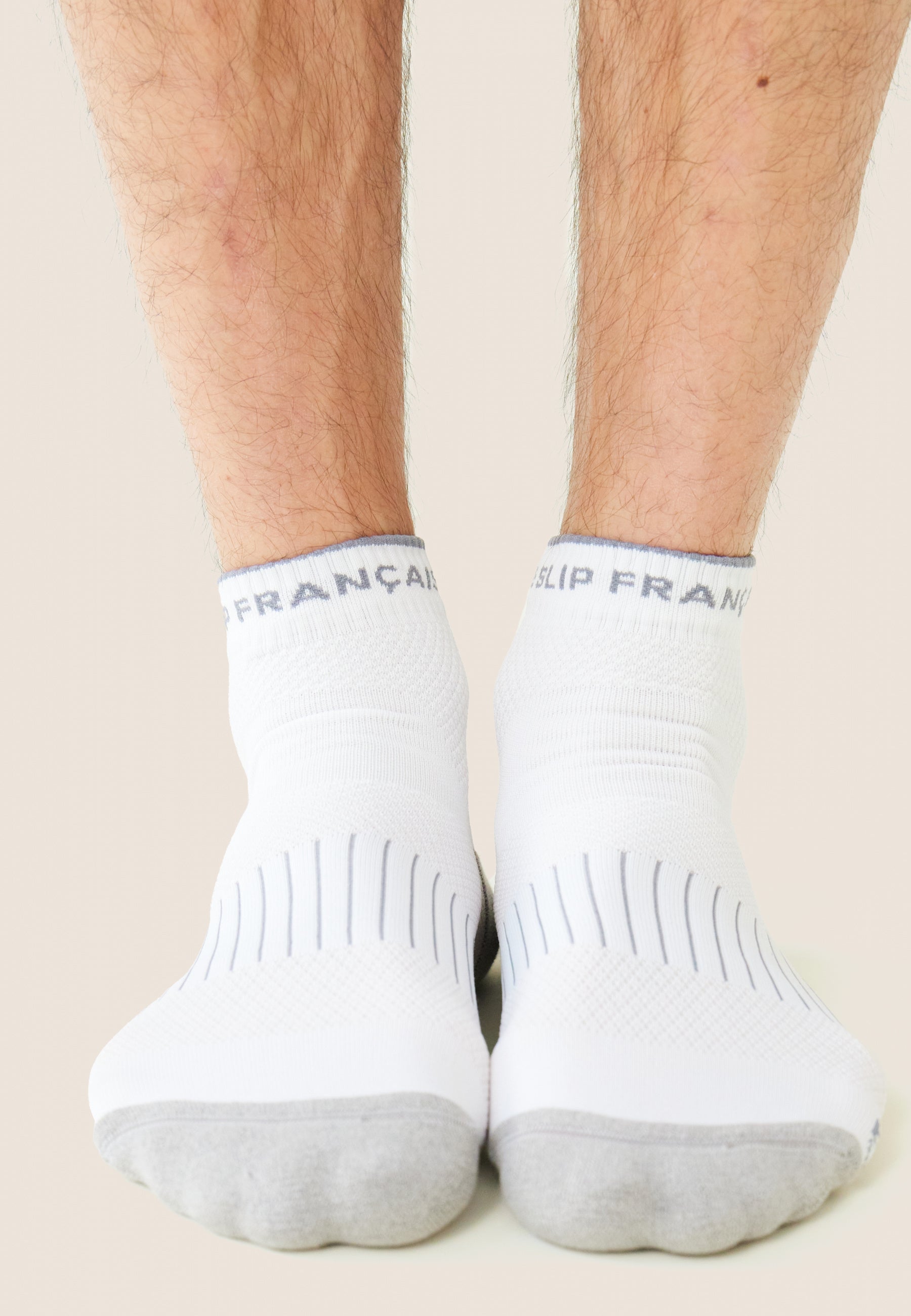 Duo de chaussettes courtes en polyamide-Pack Chaussettes Gaetan Marine Blanc