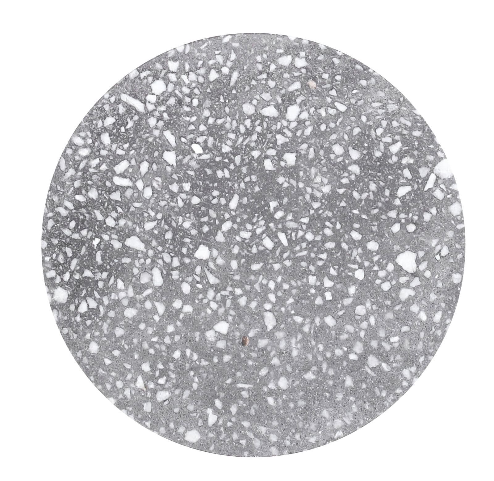 INTERhome Beistelltisch TERRAZZO 30 x 40 cm grau/ weiß