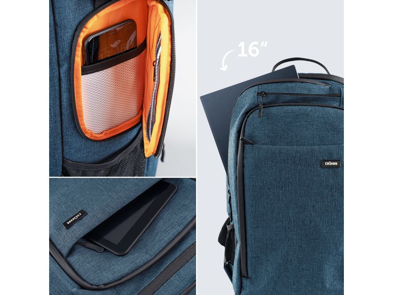 Dörr Fotorucksack Prag Pro Blau Rucksack mit Platz für DSLR und Zubehör