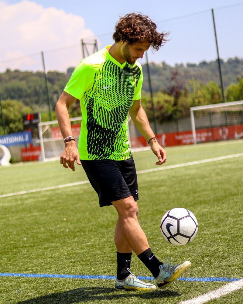 Maillot de football Nike Precision VI Jaune Fluo pour homme