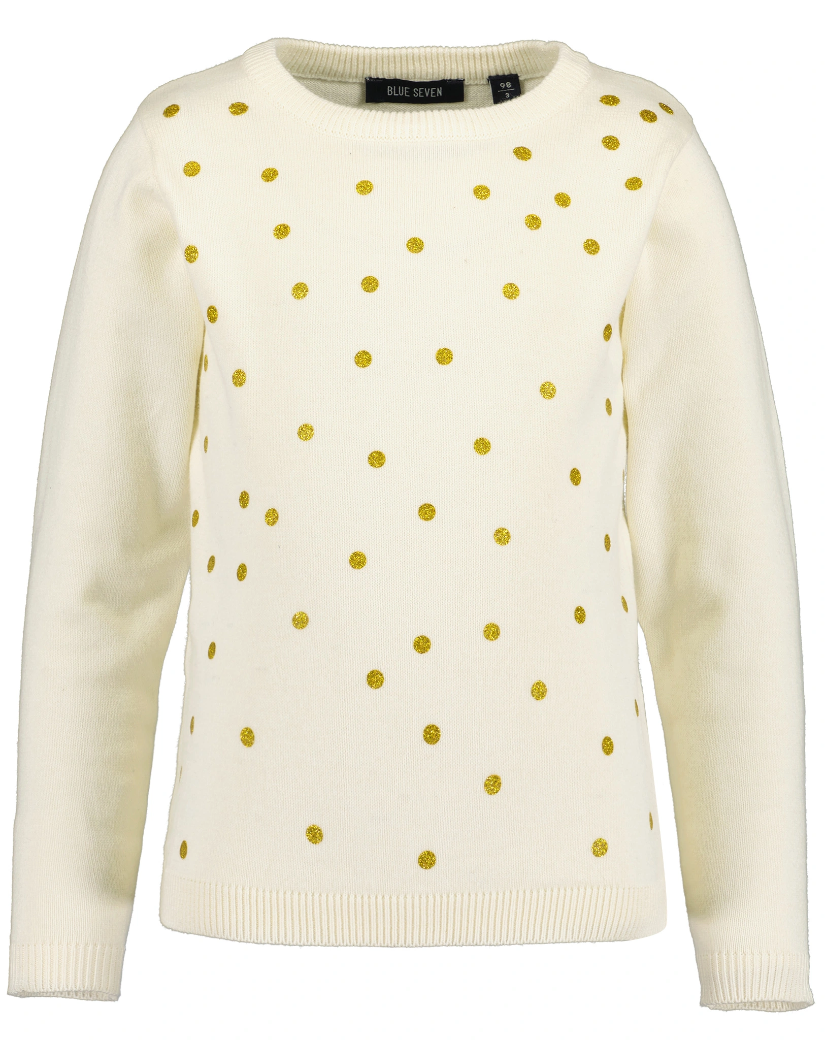 Strickpullover GOLD DOTS in offwhite