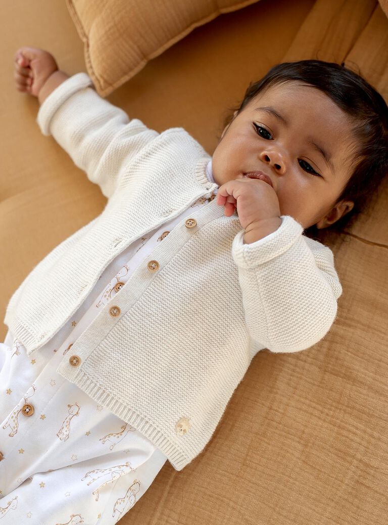 Gilet en tricot beige