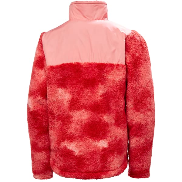 Sweat polaire HELLY HANSEN JR CHAMP 1/2 ZIP MIDLAYER SUNSET PINK AOP