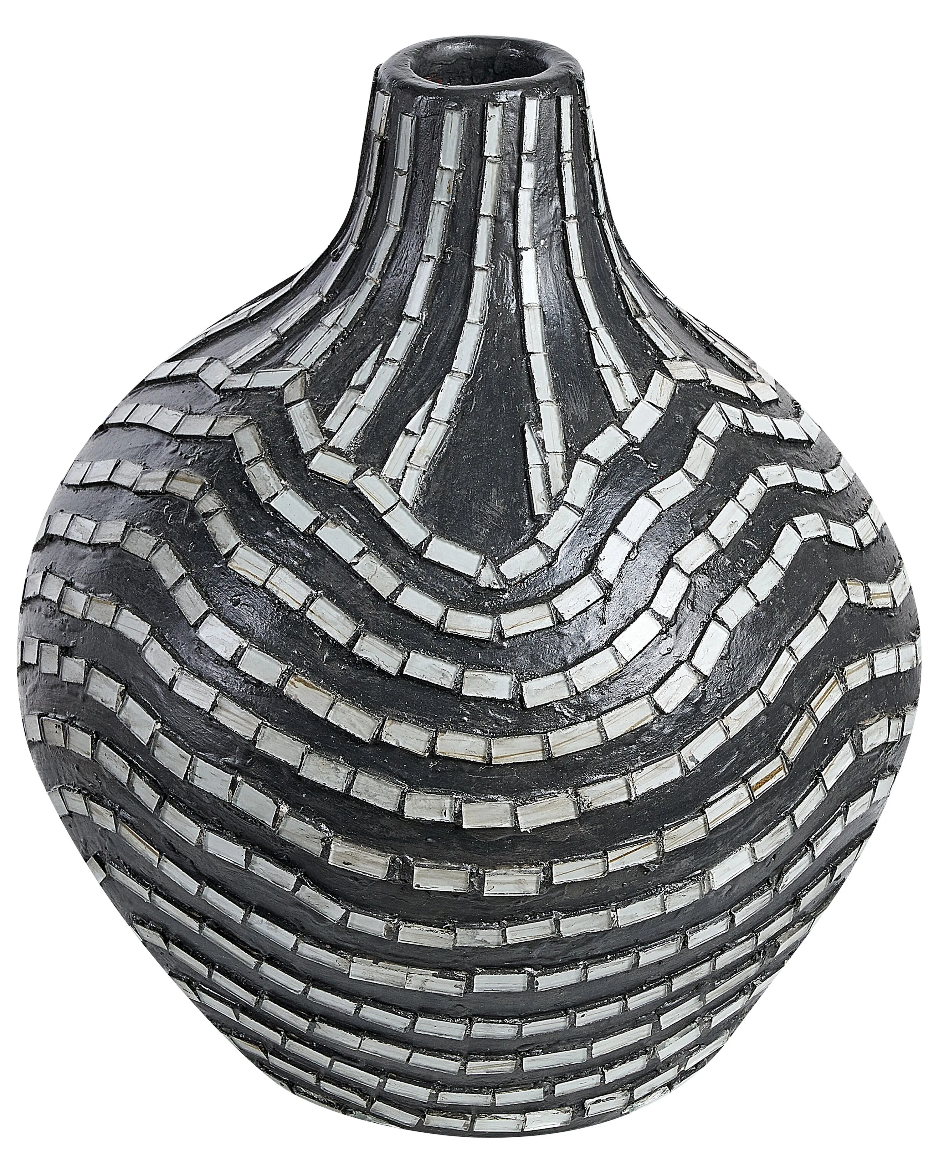 Decoratieve vaas KUALU Keramiek 35 cm Zwart
