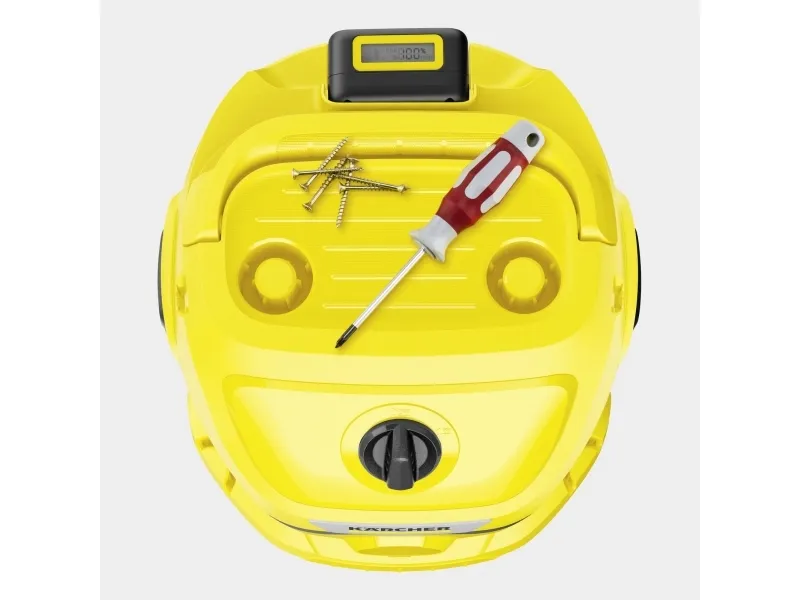 Kärcher WD 2-18 battery set - Støvsuger - beholder - pose / uden pose - gul - 1 batteri, inkluderet oplader