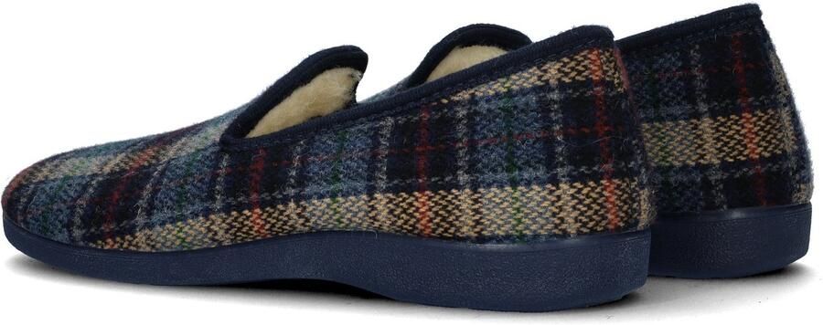 Nelson Home geruite pantoffels blauw multi