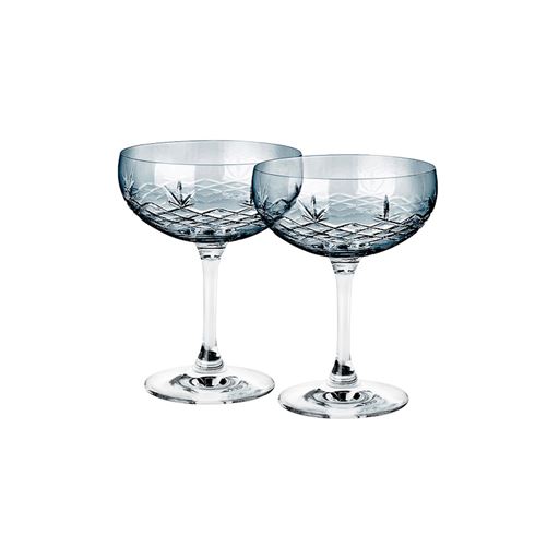 Frederik Bagger Crispy Gatsby 2-pak Champagneglas, Sapphire, 30 cl