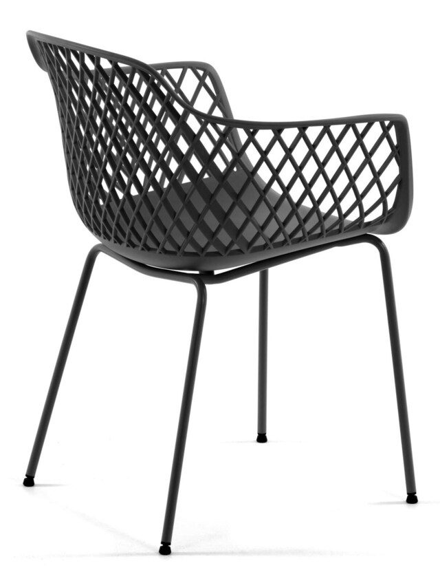Kave Home Outdoor Esszimmerstuhl QUINN 4er Set schwarz