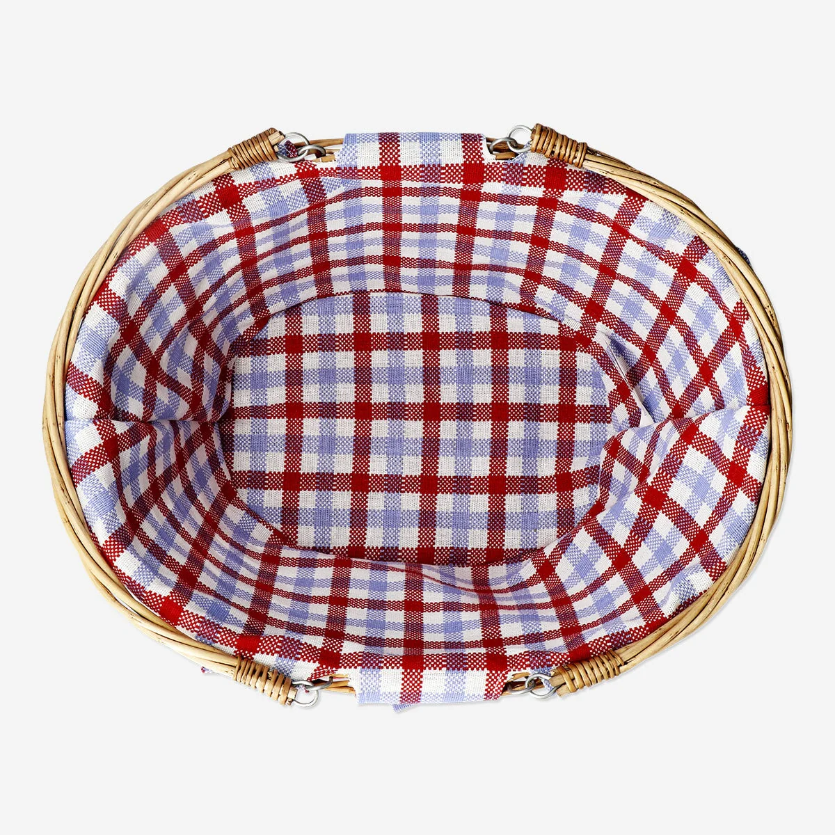 Picnic kurv med ternet stof