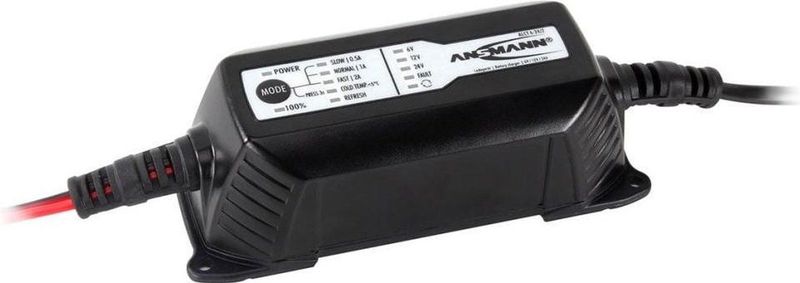Ansmann - BC 6-12V - Acculader - Zwart - Automatische Lader voor Lood, AGM, Gel, Lithium (6V-12V, 2A)