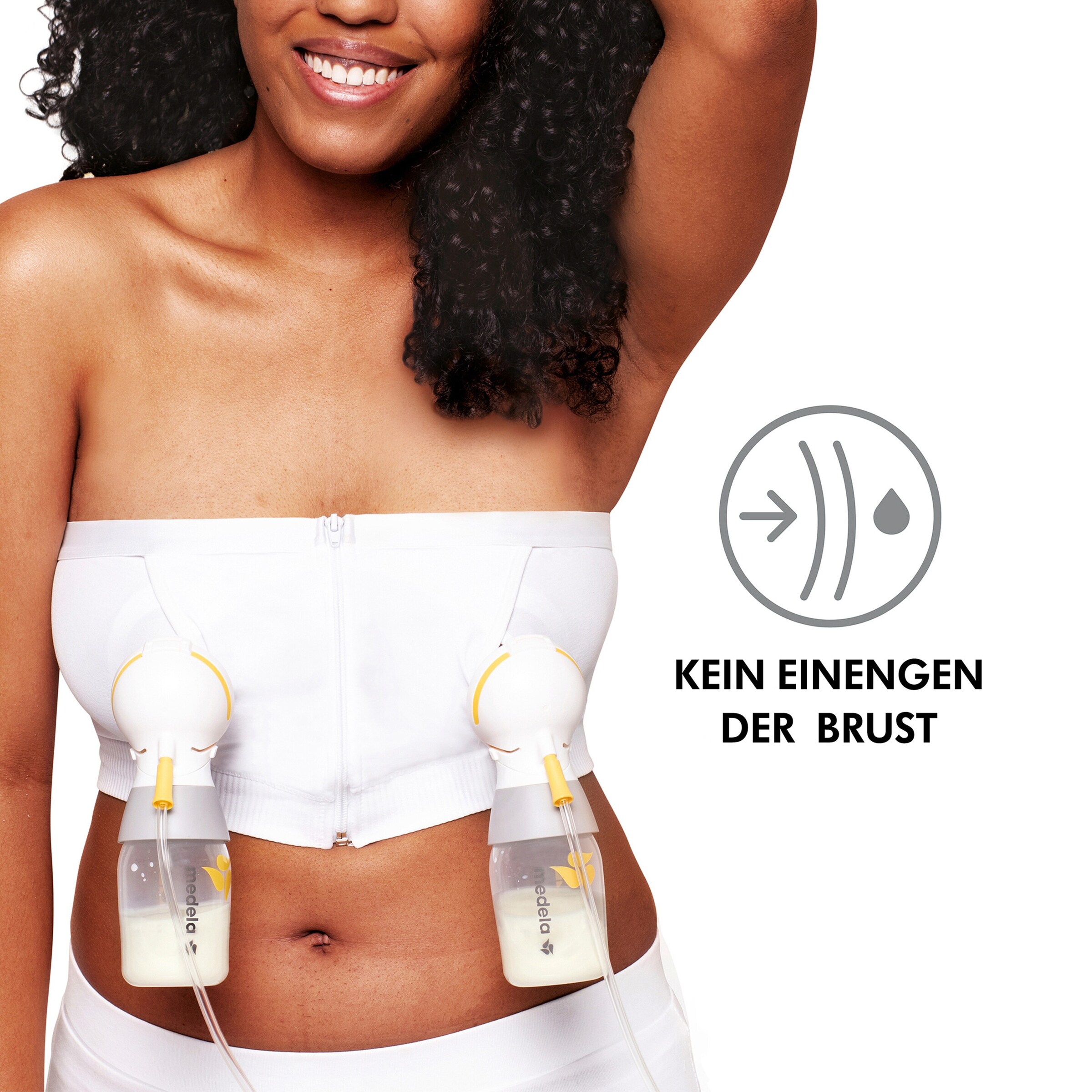 Medela Abpump-Bustier Hands-free weiß