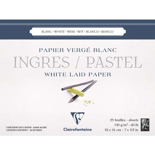 Clairefontaine Ingres Pastellblock, weiß