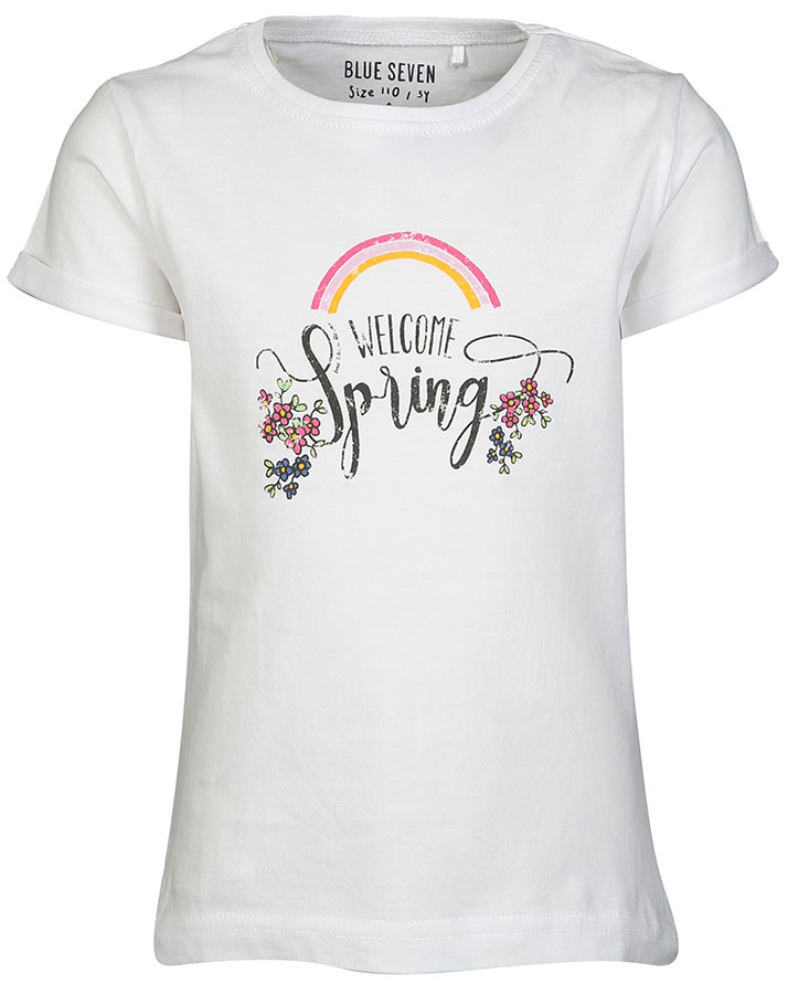 Rock WELCOME SPRING mit T-Shirt in weiß/geblümt