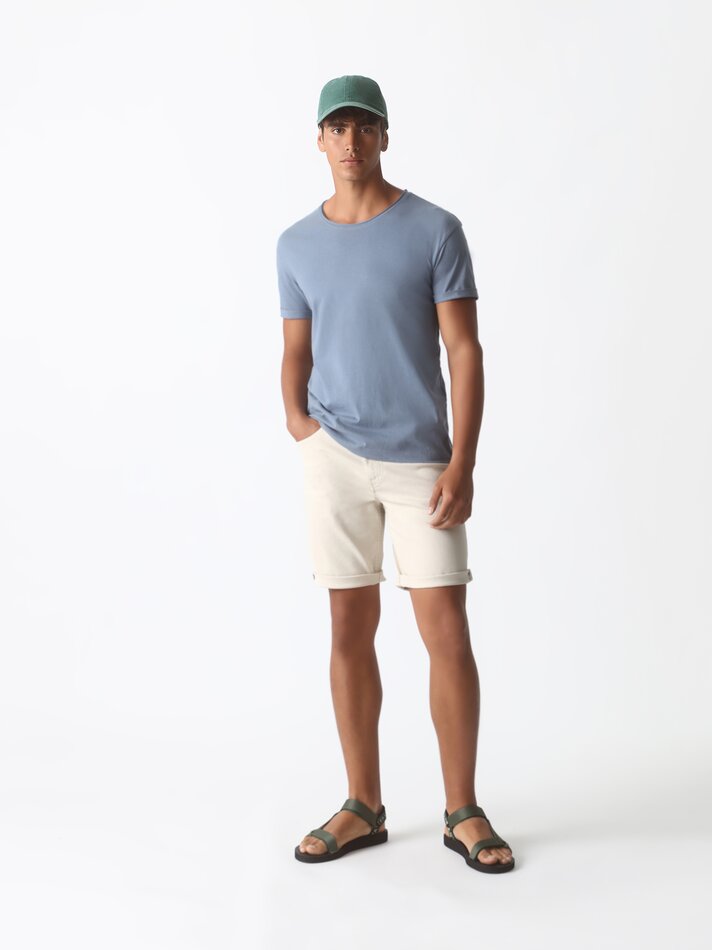 Camiseta macia - Cinza Azul