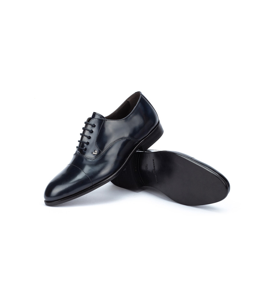 Sapatos Martinelli Richmond em couro azul marinho