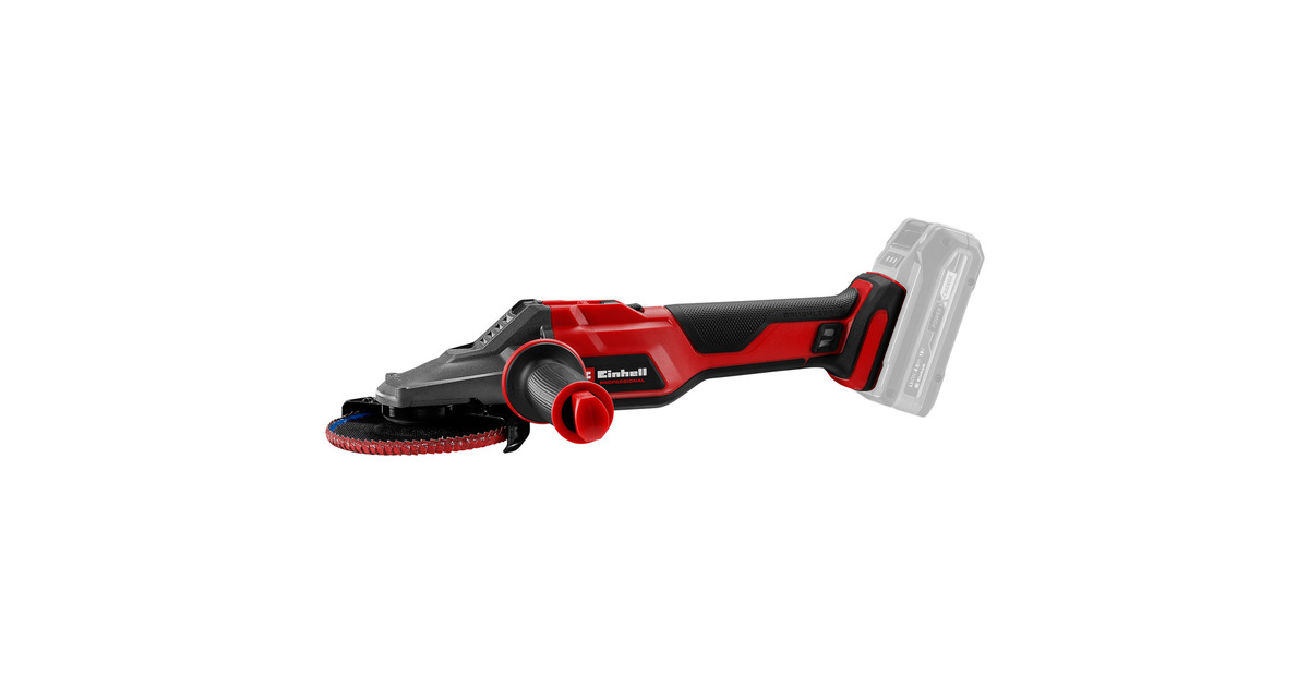 EINHELLProfessional Accu Haakse Slijper TP-AG 18/125 F Li BL - Solo  (Rood/zwart, Accu en oplader niet inbegrepen)